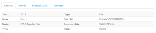 Vehicle management information overview