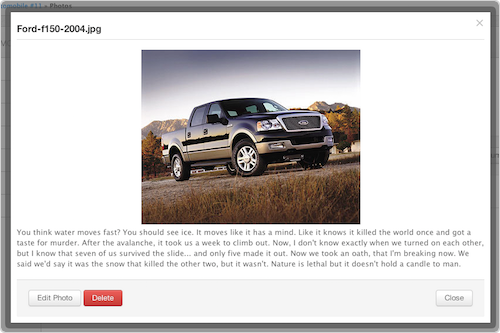 Store vehicle photos in Fleetio fleet management software