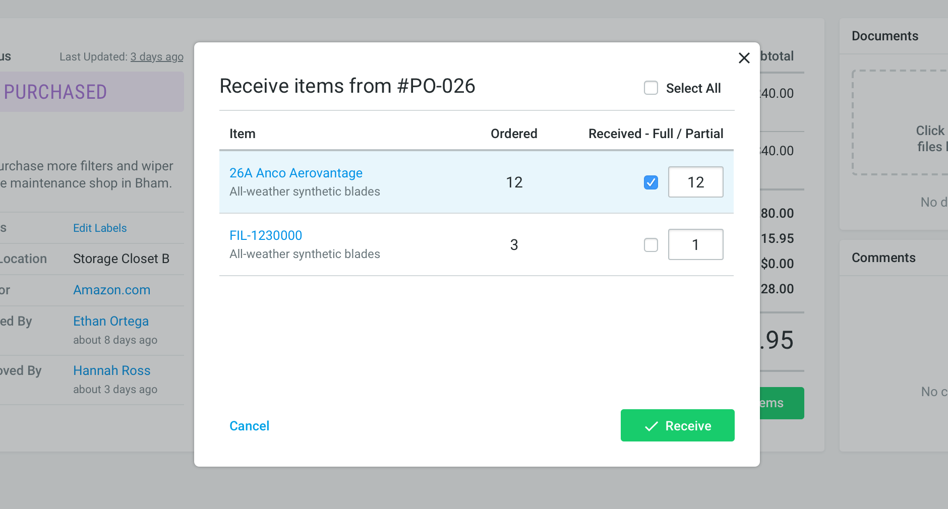 web based purchase order fulfillment